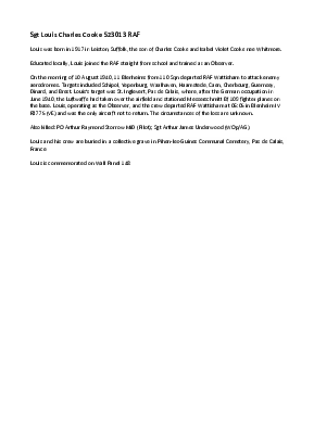 A preview of a PDF biography for Cooke, Louis Charles